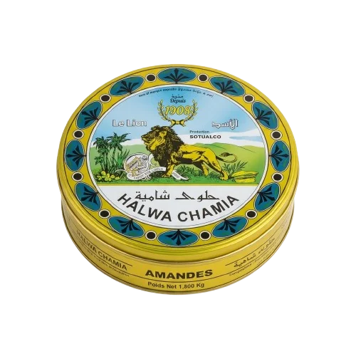 Halwa chamia Le Lion à l’amande, boîte métallique 2 kg