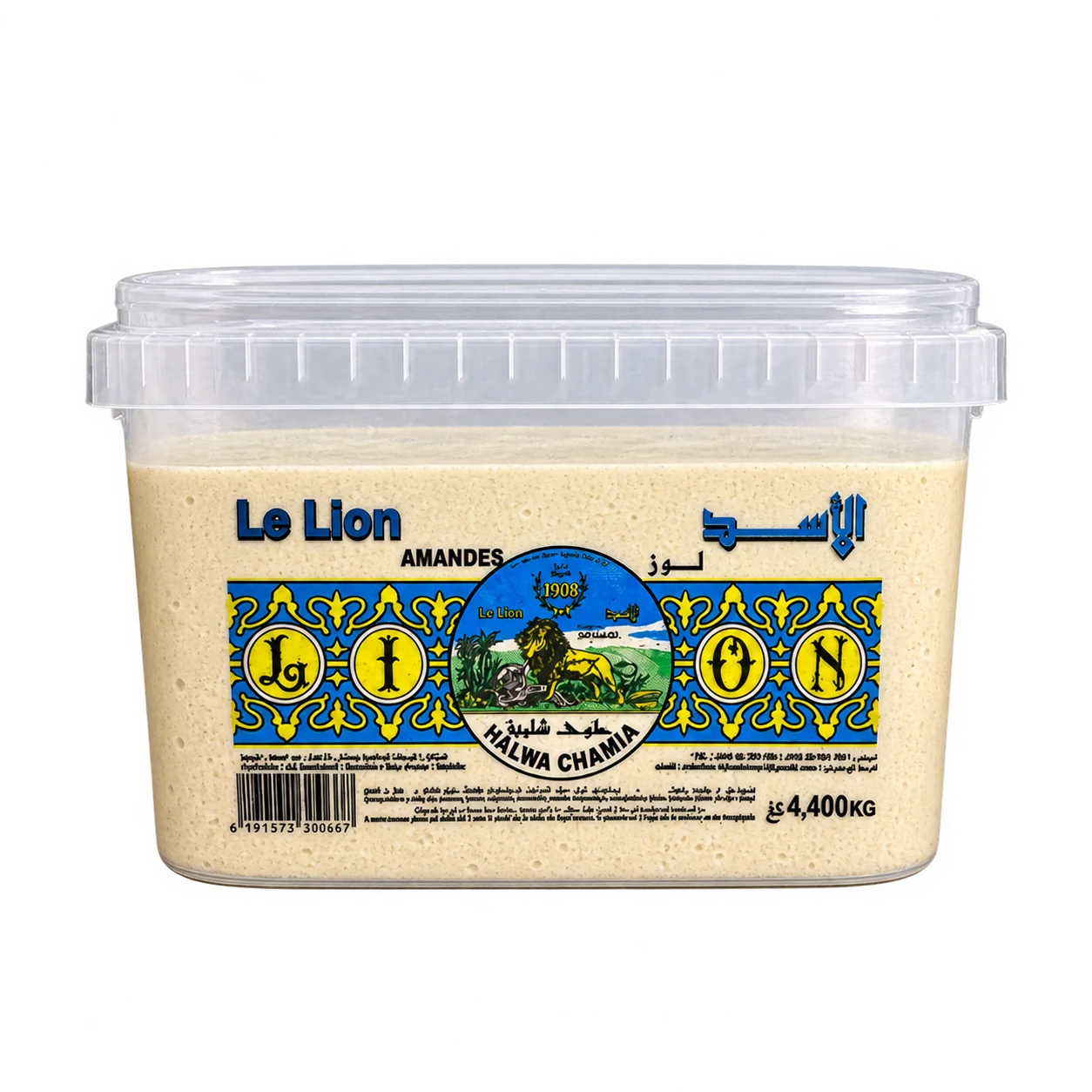 Halwa chamia Le Lion à l’amande, boîte plastique 4,4 kg