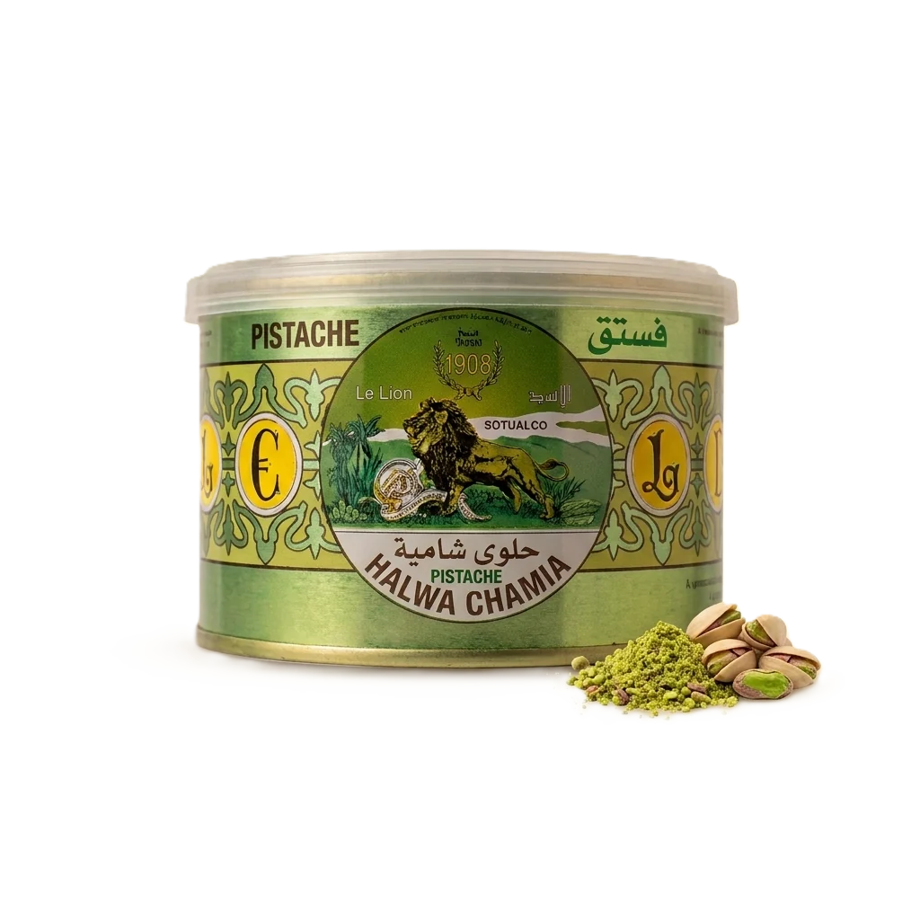 Halwa chamia Le Lion à la pistache, boîte métallique 400 g