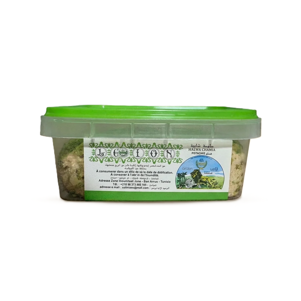 Halwa chamia Le Lion à la pistache, pot plastique 185 g
